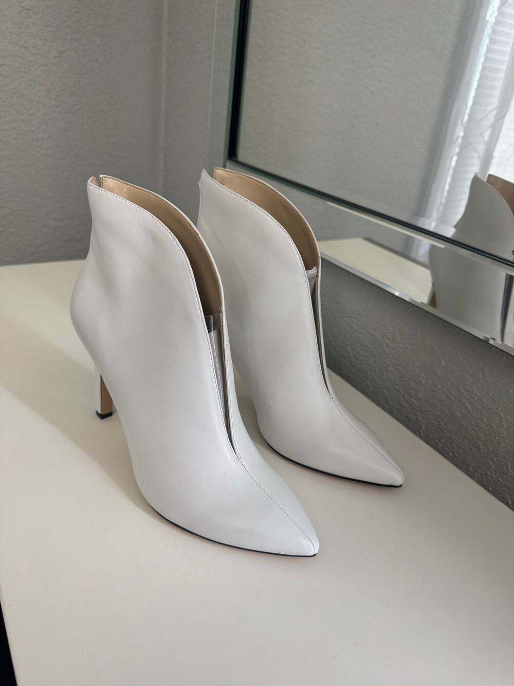 Nine West White Booties NWB